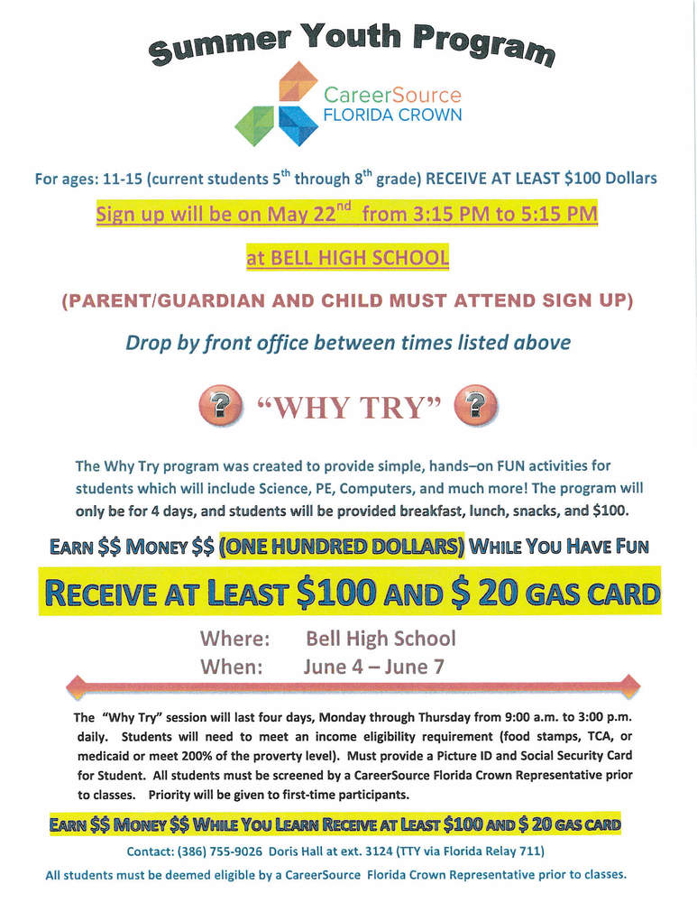 "WHY TRY" Summer Program