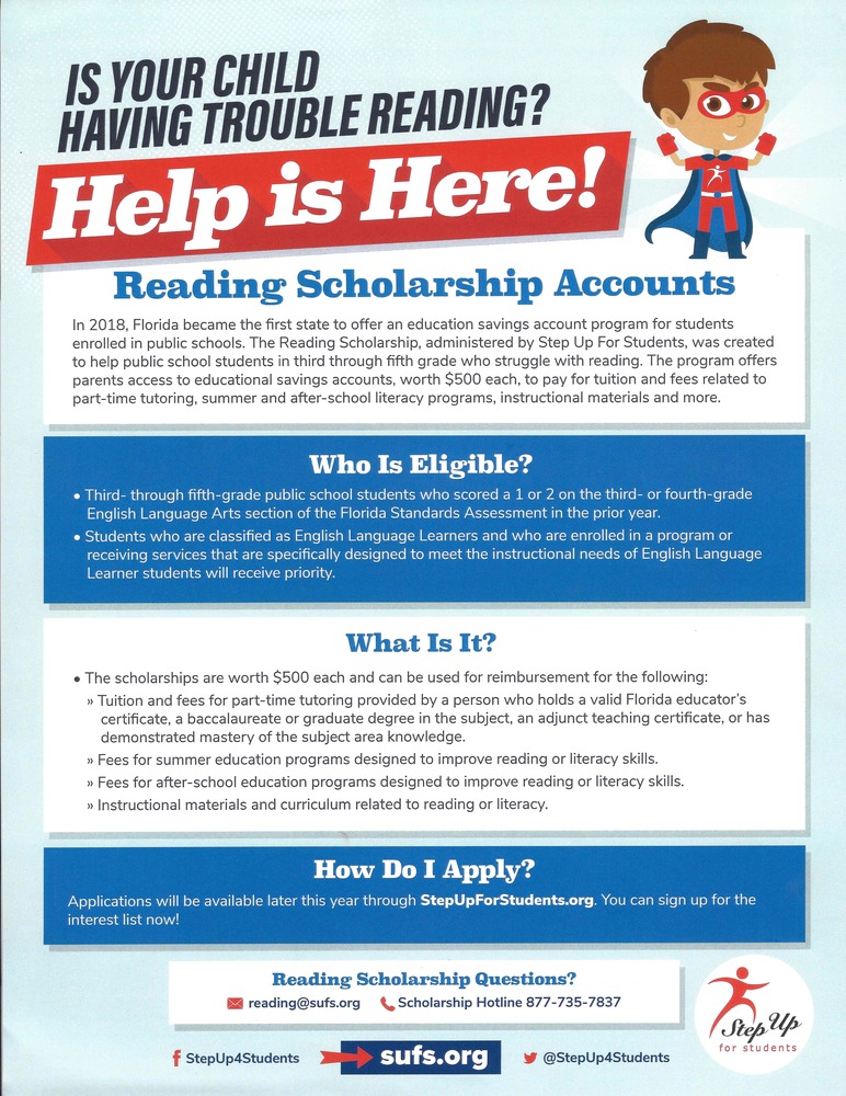 Upcoming Reading Scholarships!