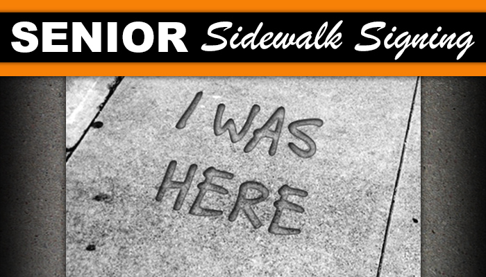 Senior Sidewalk Signing