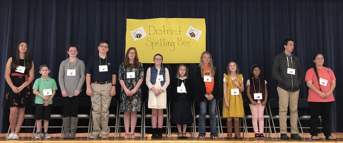 Contestants in District Spelling Bee